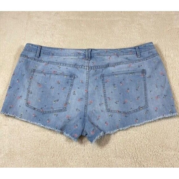 Wild Fable Womens Jean Shorts Size 26 Blue Floral Print Booty Casual High Rise - Picture 3 of 11